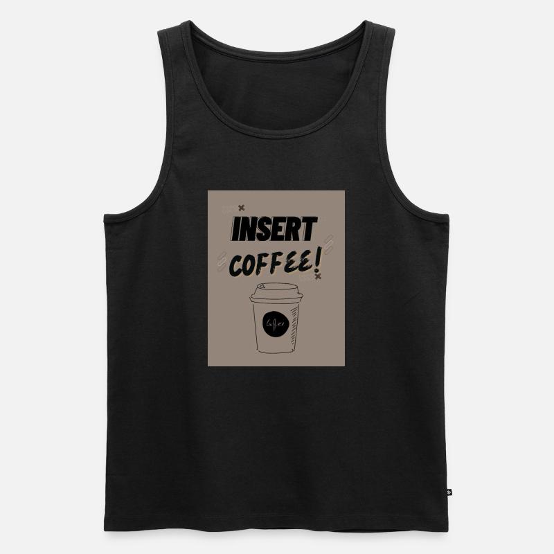 Insert Coffee LSHSBB - Männer Premium Bio Tank Top - Schwarz