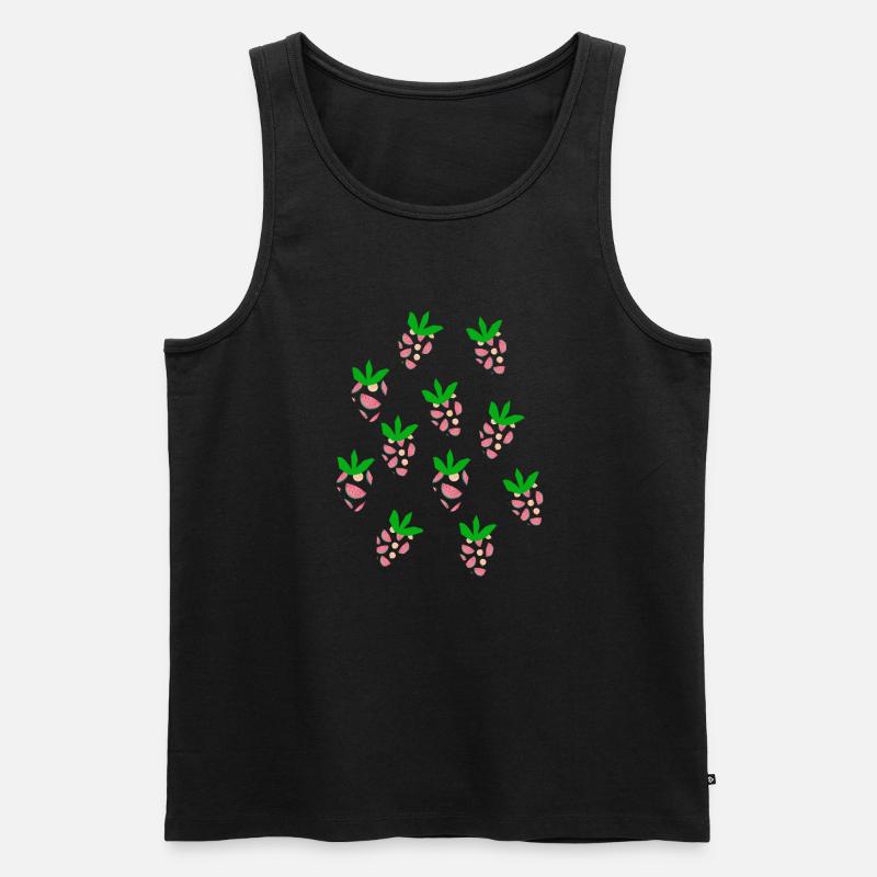 Melone oder Erdbeere? - Männer Premium Bio Tank Top - Schwarz