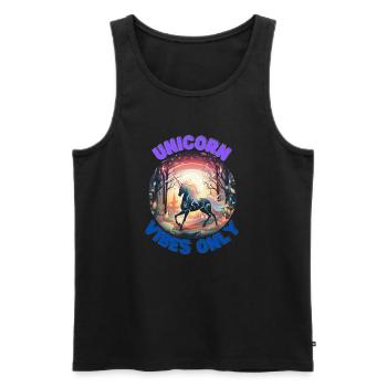 Unicorn6 - Männer Premium Bio Tank Top - Schwarz - Vorne - Michal (187cm)
