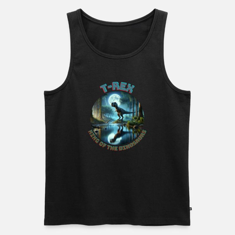 T Rex10 - Männer Premium Bio Tank Top - Schwarz