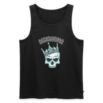 BIKERQUEEN - Männer Premium Bio Tank Top - Schwarz - Vorne - Michal (187cm)