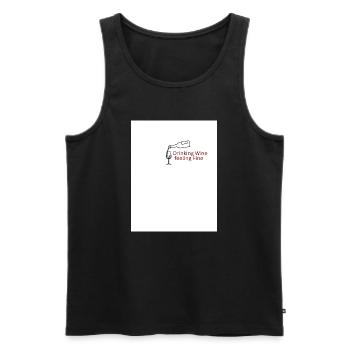 Drinking Wine feeling Fine - Männer Premium Bio Tank Top - Schwarz - Vorne - AI Model Male 178 light (178cm)
