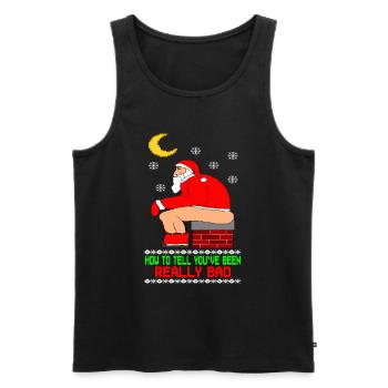 Really Bad Ugly Christmas - Men's Premium Organic Tank Top - black - Front - Michal (187cm)