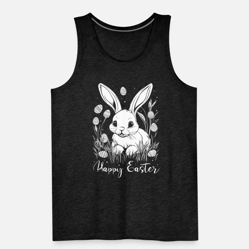 Easter Bunny Happy Easter Easter Easter Egg Bunny Cute Men's Premium Organic Tank Top
