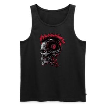 Horror Punk Zombie cyborg - Men's Premium Organic Tank Top - black - Front - AI Model Male 178 light (178cm)