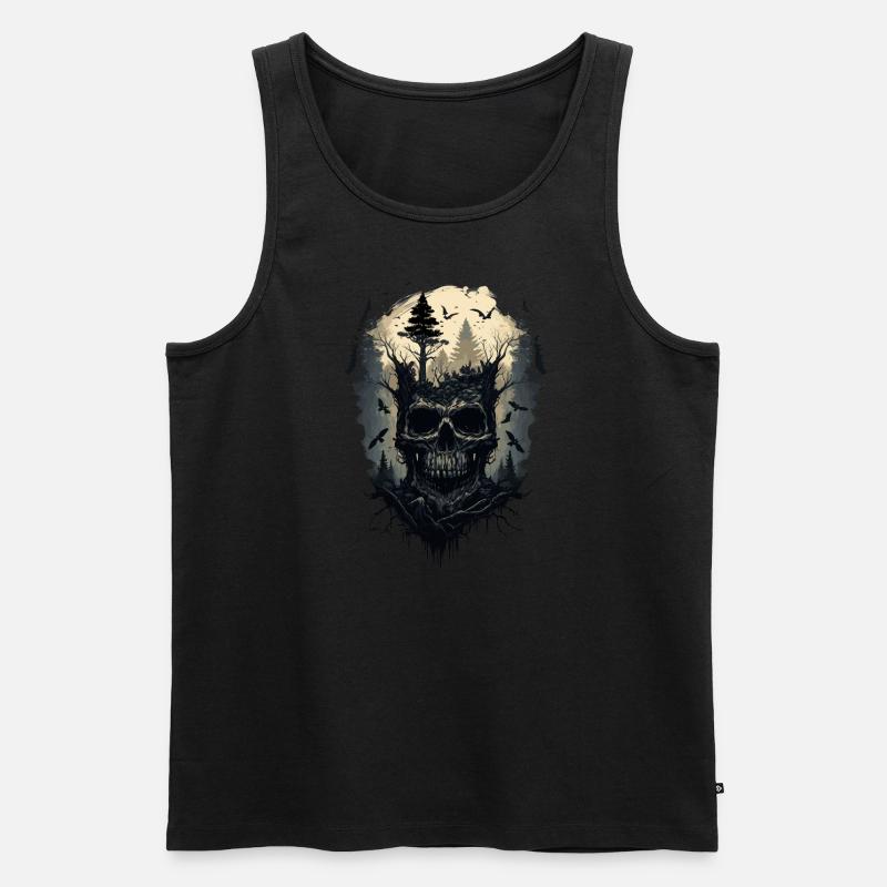 Geist im Wald - Männer Premium Bio Tank Top - Schwarz