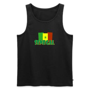 senegal - Débardeur bio Premium Homme - noir - Devant - Michal (187cm)