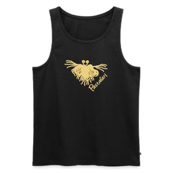 Pastafari FSM - Männer Premium Bio Tank Top - Schwarz - Vorne - AI Model Male 178 light (178cm)
