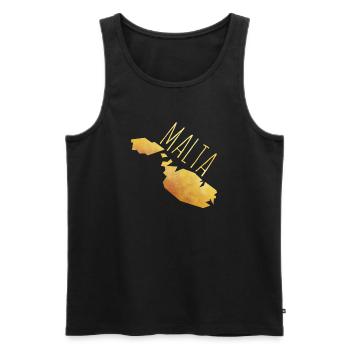 malta - Männer Premium Bio Tank Top - Schwarz - Vorne - Michal (187cm)