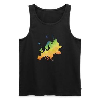 europe - Männer Premium Bio Tank Top - Schwarz - Vorne - AI Model Male 178 light (178cm)