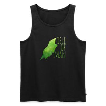 isle of man - Men's Premium Organic Tank Top - black - Front - Michal (187cm)