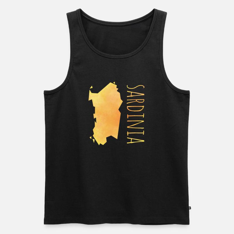 sardinia - Männer Premium Bio Tank Top - Schwarz