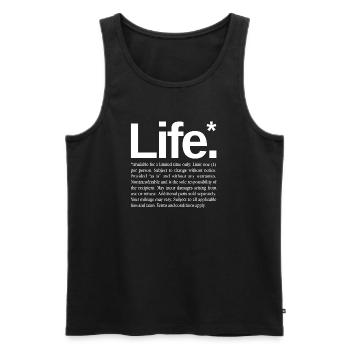 Life* - Men's Premium Organic Tank Top - black - Front - Michal (187cm)