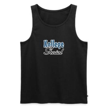Kollege Genial Geschenk - Männer Premium Bio Tank Top - Schwarz - Vorne - Michal (187cm)
