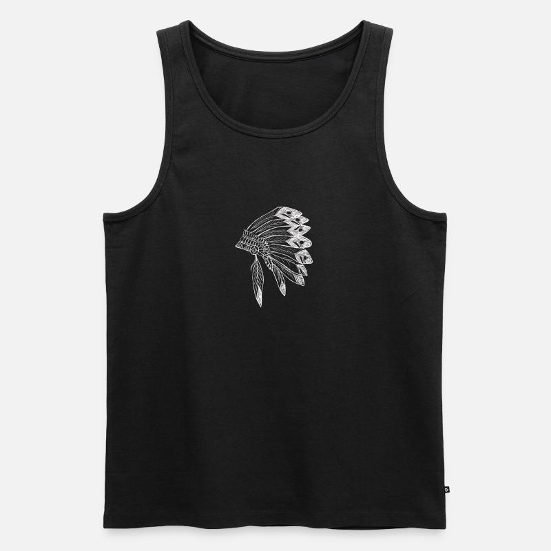 Apache - Männer Premium Bio Tank Top - Schwarz