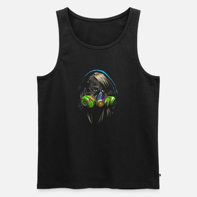 graffiti - Männer Premium Bio Tank Top - Schwarz