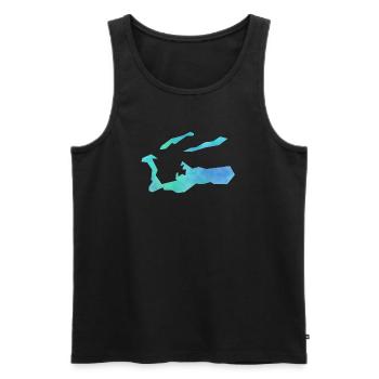 Cayman Islands - Men's Premium Organic Tank Top - black - Front - AI Model Male 178 light (178cm)