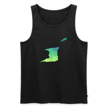 Trinidad and Tobago - Men's Premium Organic Tank Top - black - Front - Michal (187cm)