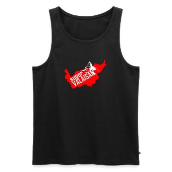 Super Valaisan des Alpes - Débardeur bio Premium Homme - noir - Devant - Michal (187cm)