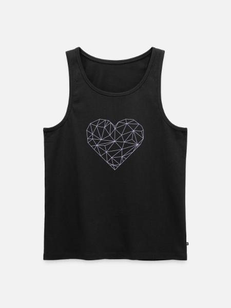 herz - Männer Premium Bio Tank Top - Schwarz