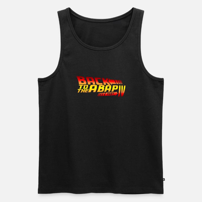 Back To The ABAP - Männer Premium Bio Tank Top - Schwarz