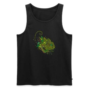 Chameleon - Men's Premium Organic Tank Top - black - Front - Michal (187cm)