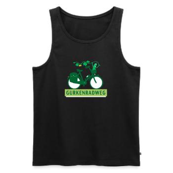 Gurkenradweg - Männer Premium Bio Tank Top - Schwarz - Vorne - Michal (187cm)