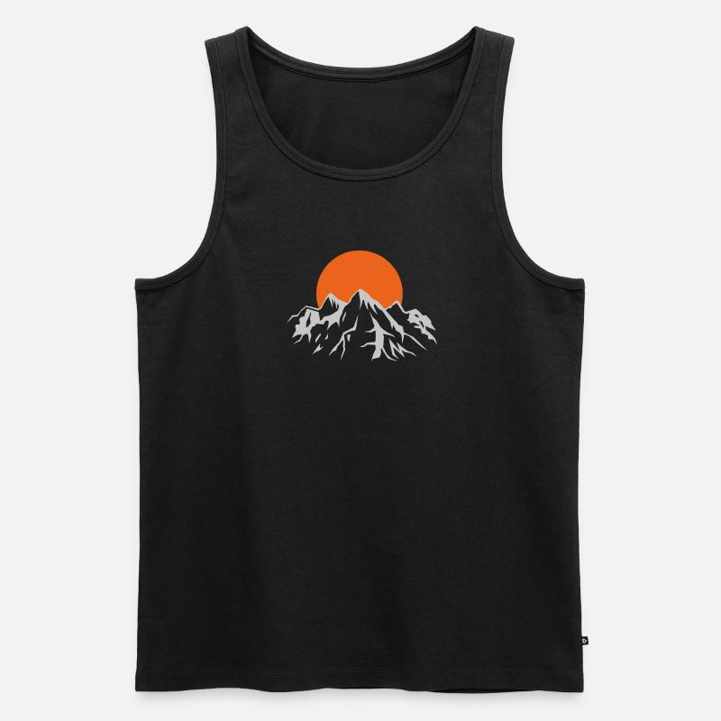 Berge - Männer Premium Bio Tank Top - Schwarz