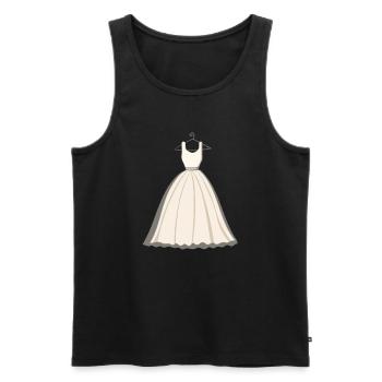 wedding dress - Men's Premium Organic Tank Top - black - Front - AI Model Male 178 light (178cm)