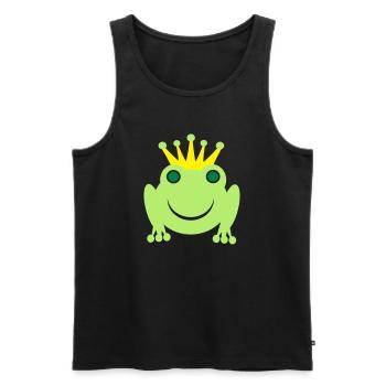 Roi grenouille - Débardeur bio Premium Homme - noir - Devant - Michal (187cm)