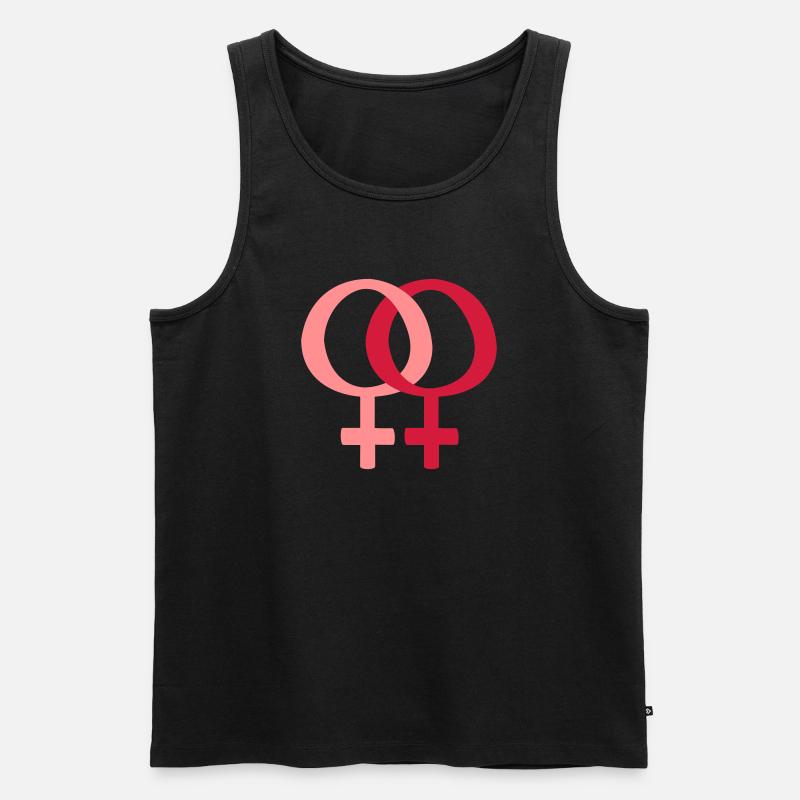 Frau & Frau - Männer Premium Bio Tank Top - Schwarz