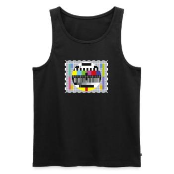 Test-Bild - Männer Premium Bio Tank Top - Schwarz - Vorne - AI Model Male 178 light (178cm)