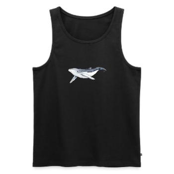 Baby-Buckelwal – Baleine - Männer Premium Bio Tank Top - Schwarz - Vorne - Michal (187cm)