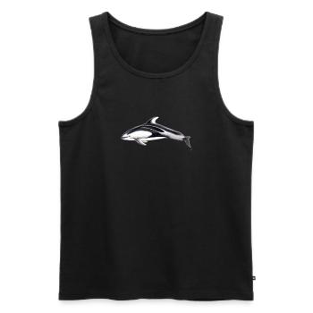 White flank dolphin - Lagénorhynque - Lag - Men's Premium Organic Tank Top - black - Front - Michal (187cm)