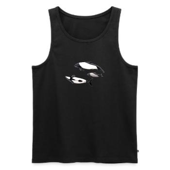 Dolphin of Commerson - Tonina - Commerson's dolphin - Men's Premium Organic Tank Top - black - Front - Michal (187cm)