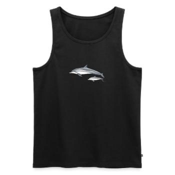 Dolphin acrobat - Long-beaked dolphin - Dauphin - Men's Premium Organic Tank Top - black - Front - Michal (187cm)