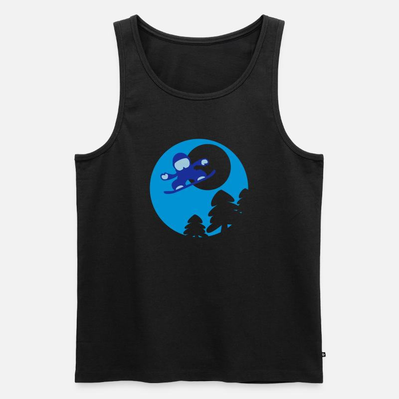 snowboader2 - Men's Premium Organic Tank Top - black