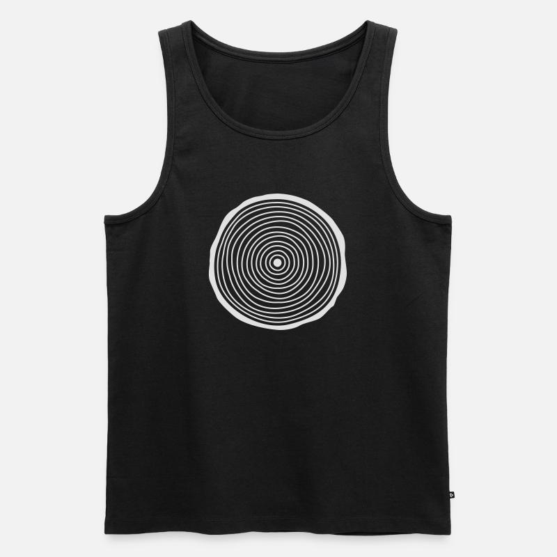 Holz Astscheibe Holzscheibe Geschenkidee - Männer Premium Bio Tank Top - Schwarz