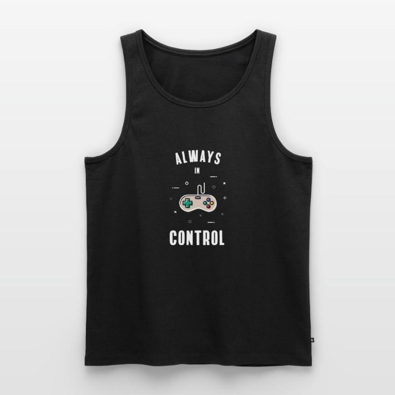 controller game retro computer play pc nerd gaming Men's Premium Organic Tank Top
