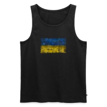 Ukraine - Männer Premium Bio Tank Top - Schwarz - Vorne - Michal (187cm)