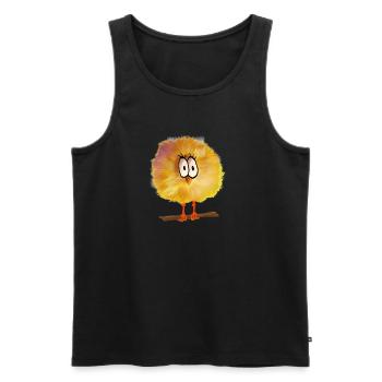 komischer Vogel - Männer Premium Bio Tank Top - Schwarz - Vorne - Michal (187cm)