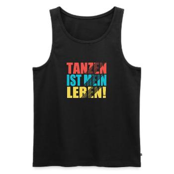 Tanzen ist mein Leben! - Männer Premium Bio Tank Top - Schwarz - Vorne - AI Model Male 178 light (178cm)