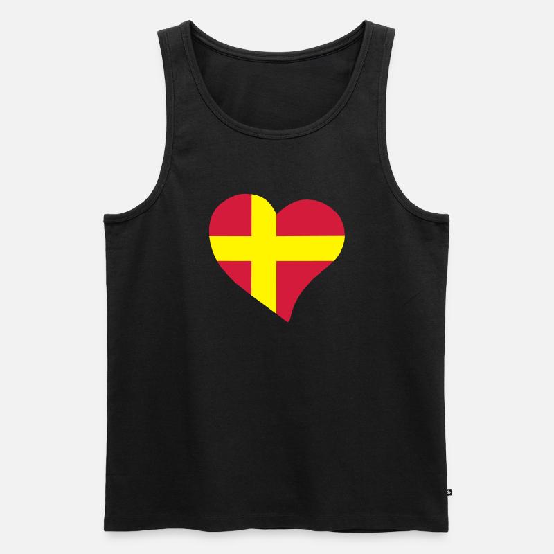  herz - Männer Premium Bio Tank Top - Schwarz