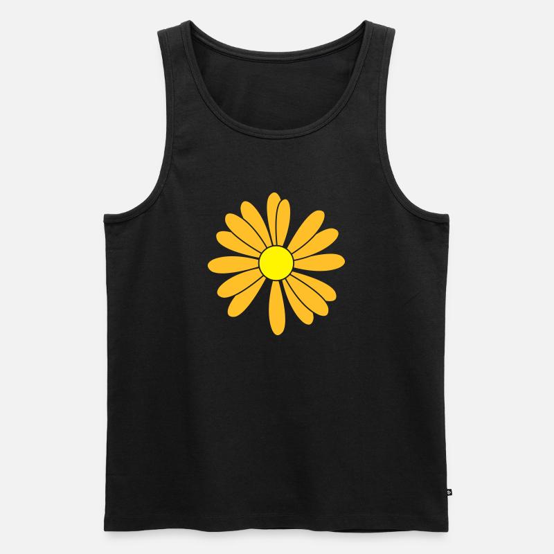 Flowers patch - Männer Premium Bio Tank Top - Schwarz