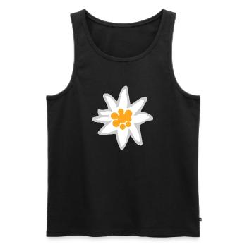 Edelweiss - Männer Premium Bio Tank Top - Schwarz - Vorne - AI Model Male 178 light (178cm)