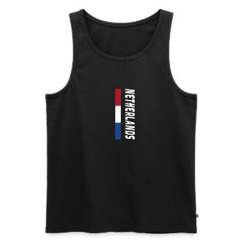 Netherlands / Gift / Gift Idea - Men's Premium Organic Tank Top - black - Front - Michal (187cm)