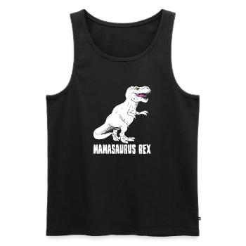 Mother Dinosaur - Mamasaurus Rex - Funny - Men's Premium Organic Tank Top - black - Front - AI Model Male 178 light (178cm)