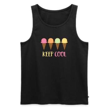 Eiscreme - Männer Premium Bio Tank Top - Schwarz - Vorne - Michal (187cm)