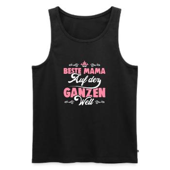 Beste Mama Mutter Muttertag Geschenk Idee - Männer Premium Bio Tank Top - Schwarz - Vorne - AI Model Male 178 light (178cm)