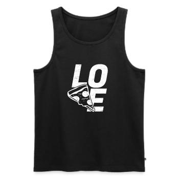 Love Pizza - Männer Premium Bio Tank Top - Schwarz - Vorne - AI Model Male 178 light (178cm)